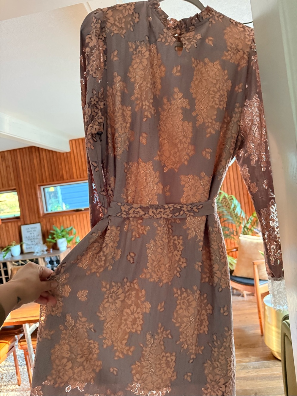 NWT Allegra K Lace Floral Dress